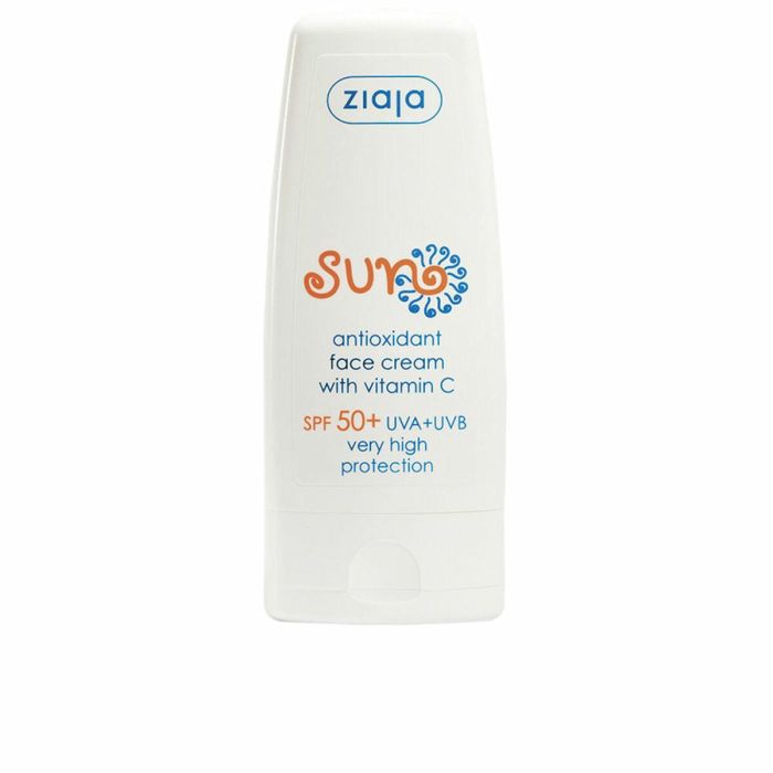 Ziaja SUN Crema Facial Protector Solar Antioxidante SPF50+ con Vitamina C, E & B5, UVA/UVB Waterproof Vegano 50 ml Ziaja SUN Crema Facial Protector Solar Antioxidante SPF50+ con Vitamina C, E & B5, UVA/UVB Waterproof Vegano 50 ml