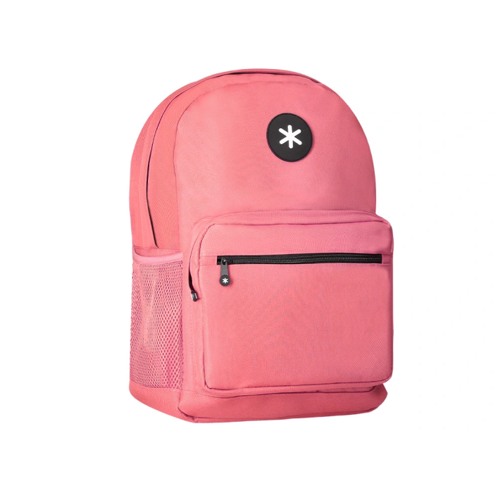Antartik Mochila escolar con asa y bolsillo frontal con cremallera, color Coral, 320x140x430 mm 3