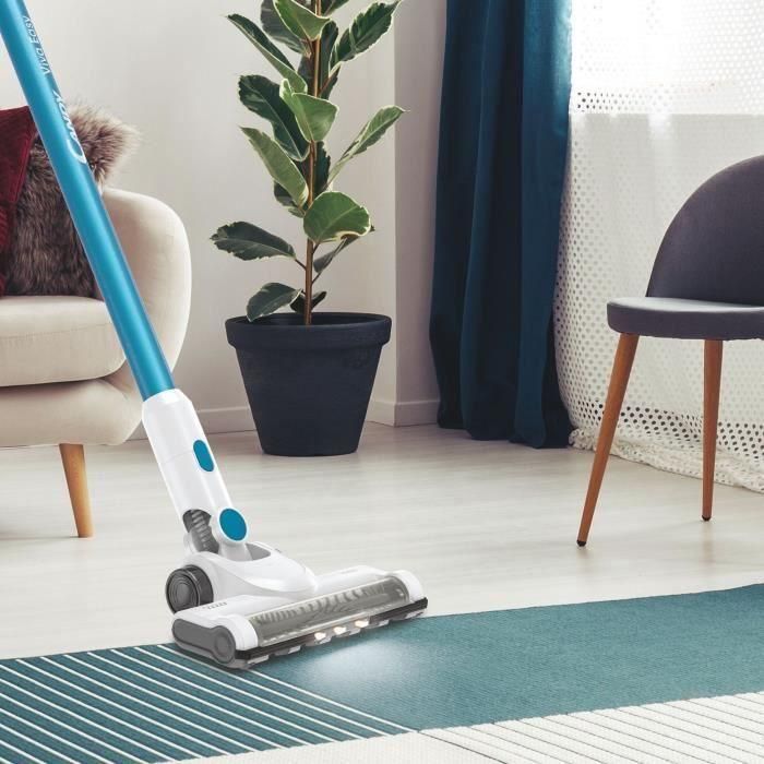 CANDY Viva CVIVA02E - Aspirador inalámbrico multifunción - 22 V - Autonomía de batería 30 min - Azul / Blanco 5 CANDY Viva CVIVA02E - Aspirador inalámbrico multifunción - 22 V - Autonomía de batería 30 min - Azul / Blanco 5