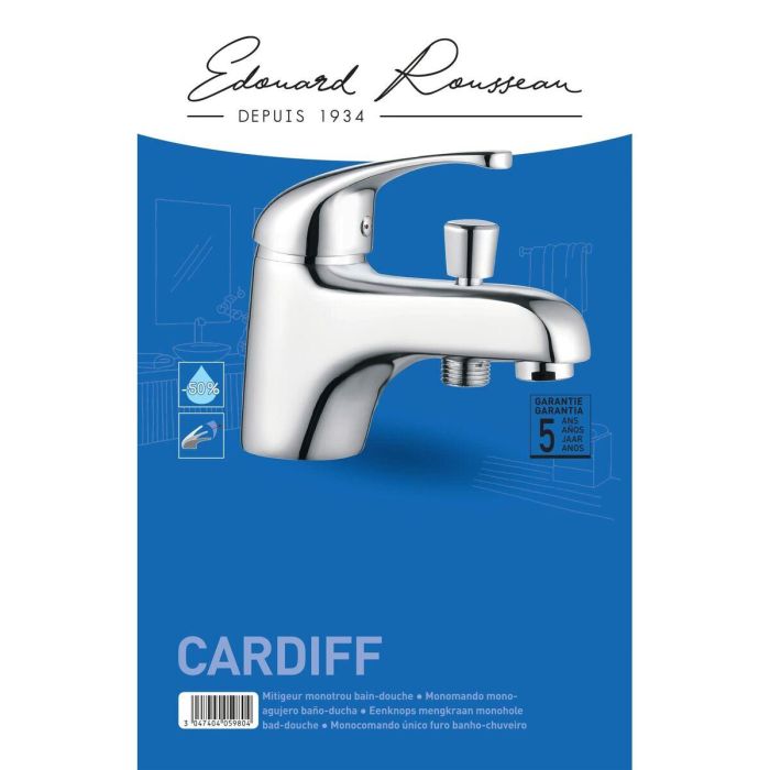 ROUSSEAU CARDIFF Mezclador monomando para bañera y ducha cromado - Ahorro de agua - Acabado brillante 2 ROUSSEAU CARDIFF Mezclador monomando para bañera y ducha cromado - Ahorro de agua - Acabado brillante 2