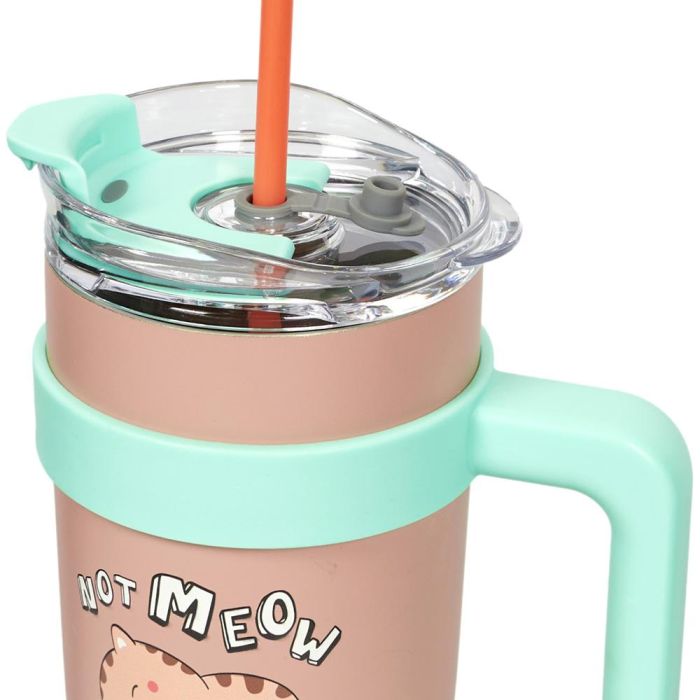 Cook Concept Mug Térmico Miami Kawaii 1,2 L con Asa Acero Inoxidable para Bebidas Frías y Calientes, Ideal Deportistas 5
