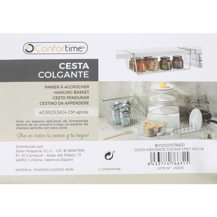 Cesta para estante de cocina grey 40.5 cm - Confortime (12 Unidades) 7