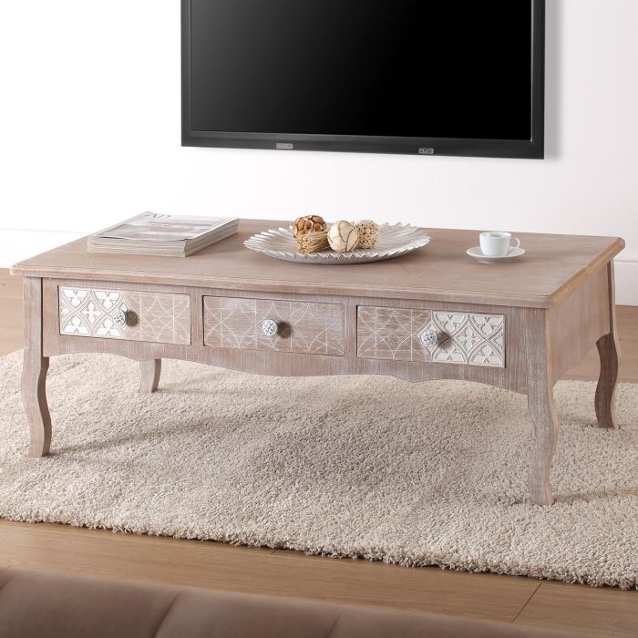 Mesa Centro 3 Cajones Lyra Versa 60X41CM 1 Mesa Centro 3 Cajones Lyra Versa 60X41CM 1