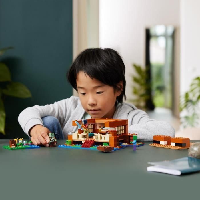 LEGO 21256 Minecraft La Casa de la Rana, Juguete con Minifiguras de Animales, Personajes: Zombi y Explorador 4 LEGO 21256 Minecraft La Casa de la Rana, Juguete con Minifiguras de Animales, Personajes: Zombi y Explorador 4