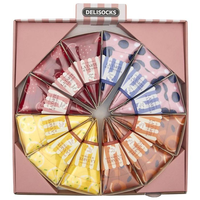 The Concept Factory Calcetines de Tarta Surtidos Fresa, Limón, Arándano, Albaricoque - Talla 36-40 3