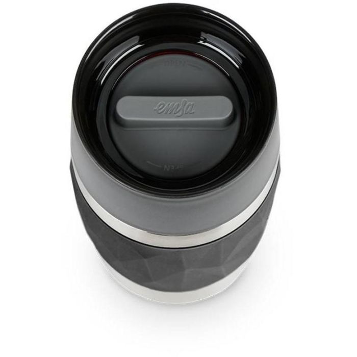 Emsa TRAVEL MUG Compact Thermobecher (schwarz/edelstahl, 0,3 Liter, Drehverschluss) 4 Emsa TRAVEL MUG Compact Thermobecher (schwarz/edelstahl, 0,3 Liter, Drehverschluss) 4