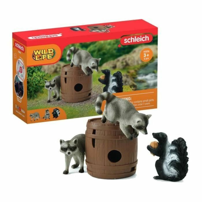 Divertida caja de juegos con nueces, figuritas de animales salvajes, Schleich 42596 Vida Salvaje, Para niños a partir de 3 años