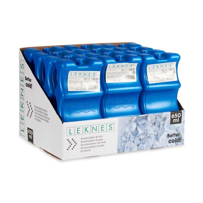 Acumulador de Frío para Botes Leknes 650 ml - 10x21x5.5 cm Azul (12 Unidades) 2 Acumulador de Frío para Botes Leknes 650 ml - 10x21x5.5 cm Azul (12 Unidades) 2
