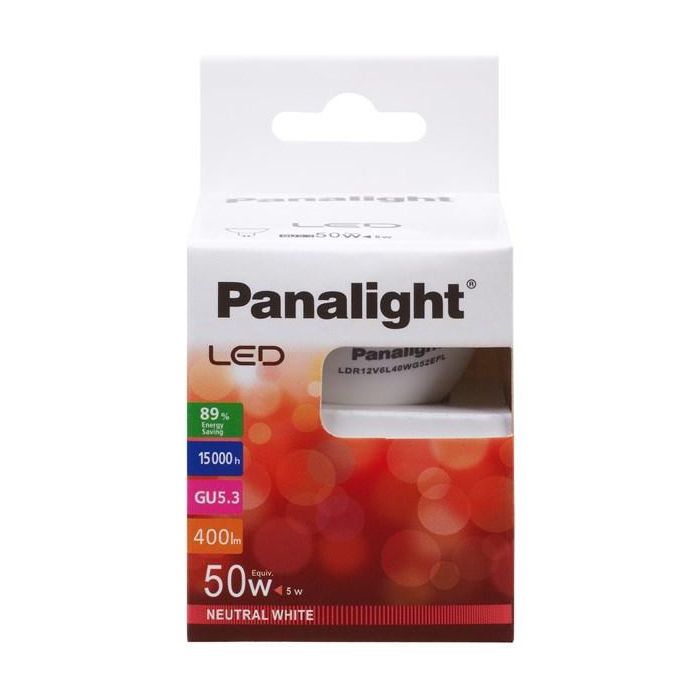 Panasonic-Panalight LDR12V6L40WG52EPL Lámpara LED Dicroica GU5.3 5W 4000K Ángulo 38º CRI80 2 Panasonic-Panalight LDR12V6L40WG52EPL Lámpara LED Dicroica GU5.3 5W 4000K Ángulo 38º CRI80 2