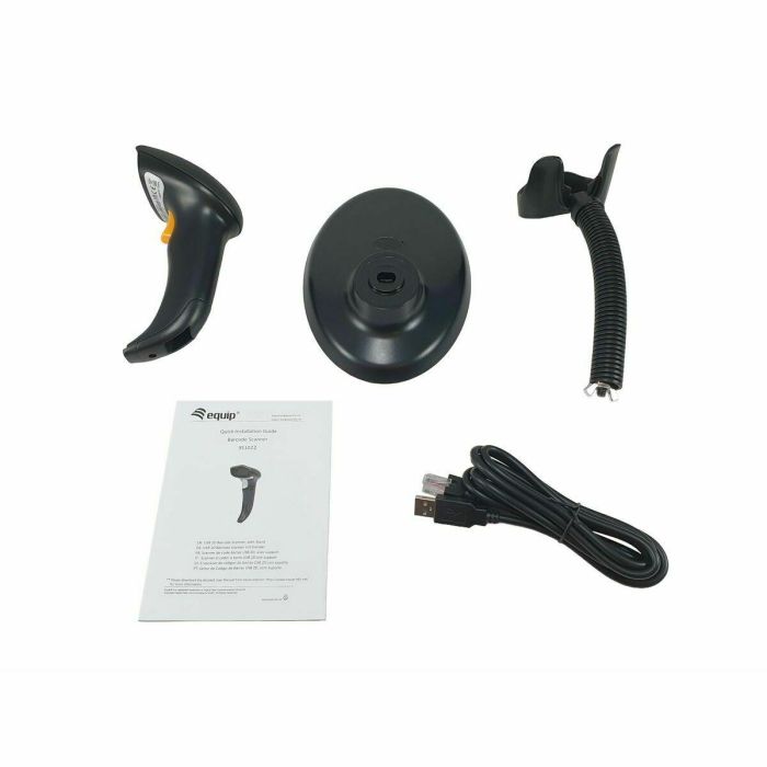 Equip Escáner Lector Código Barras 1D Láser 351022 IP54 Plug and Play Robusto 1