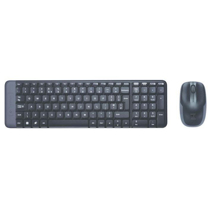 Logitech MK220 Compact Wireless Keyboard and Mouse Combo for Windows, 2.4 GHz Wireless with Unifying USB-Receiver, Wireless Mouse, 24 Month Battery Life, PC/Laptop Logitech MK220 Compact Wireless Keyboard and Mouse Combo for Windows, 2.4 GHz Wireless with Unifying USB-Receiver, Wireless Mouse, 24 Month Battery Life, PC/Laptop