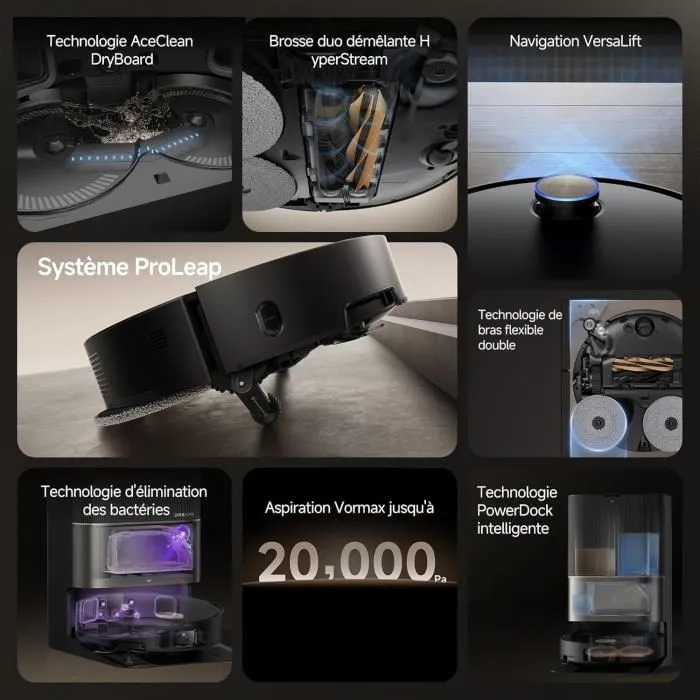 Dreame DRE1737988502731 Robot Aspirador Ultracompleto con Base, Prevención de Obstáculos IA, Navegación 360°, 20.000 Pa 1 Dreame DRE1737988502731 Robot Aspirador Ultracompleto con Base, Prevención de Obstáculos IA, Navegación 360°, 20.000 Pa 1