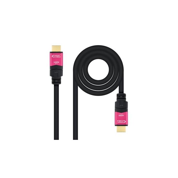 Nanocable Cable HDMI 2.0 4K 25M 18Gbps, Negro, Compatible con HDR, ARC, 3D, 32 Canales de Audio Nanocable Cable HDMI 2.0 4K 25M 18Gbps, Negro, Compatible con HDR, ARC, 3D, 32 Canales de Audio
