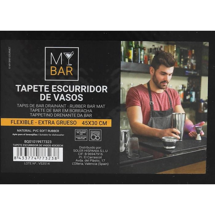 Tapete Escurridor De Vasos 45x30 cm - My Bar (8 Unidades) 11 Tapete Escurridor De Vasos 45x30 cm - My Bar (8 Unidades) 11