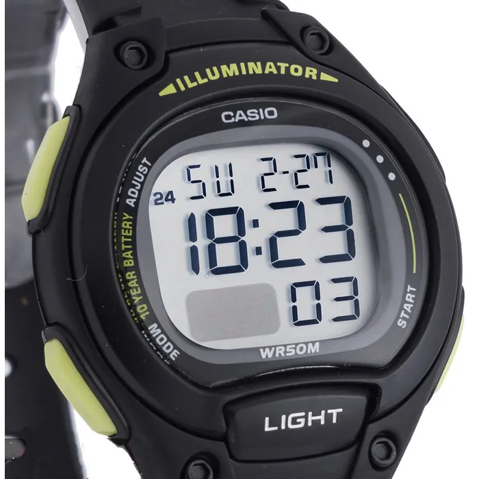 Reloj Casio Iluminación LED, Segunda Zona Horaria, Cronómetro, Alarma Diaria, Calendario Automático, Correa de Resina 2