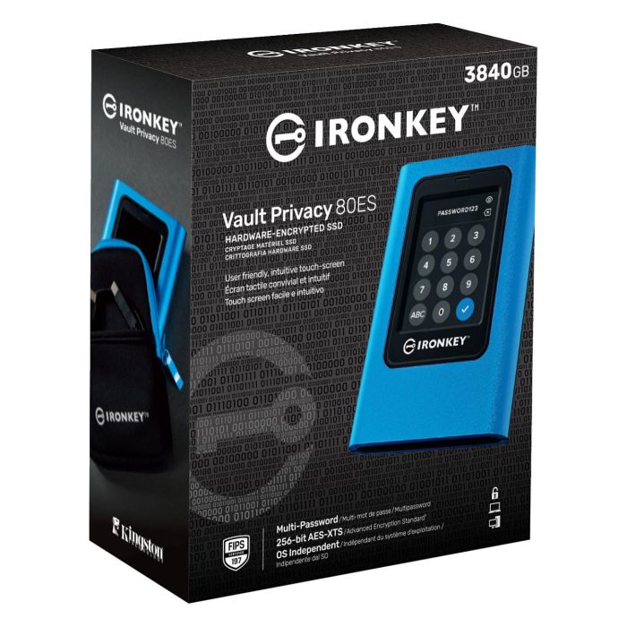 Kingston 3840Gb Ironkey Vault Privacy 80 Xts-Aes 256-Bit Encrypted External Ssd