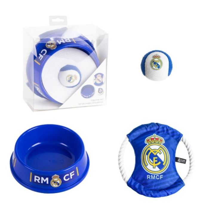 Real Madrid Set para Mascotas de Bienvenida 21.0 x 21.0 x 8.8 cm Color Azul 2