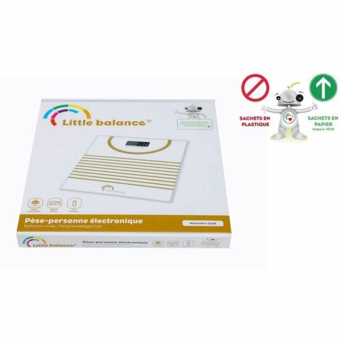 Little Balance LIT3760240783305 Báscula Electrónica Mariniere Gold - 180 kg/100 g 2