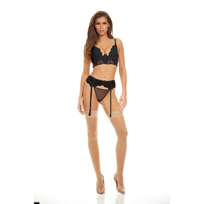 Conjunto de Lencería Bombshell Boudoir Negro (M) 5 Conjunto de Lencería Bombshell Boudoir Negro (M) 5