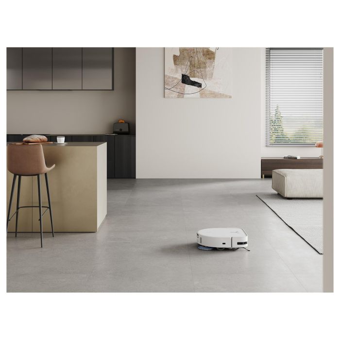 ECOVACS DEEBOT X5 OMNI Robot Aspirador con Estación de Vaciado Autónomo y Fregado, Sin Bolsa, Blanco, Forma D, 3.5L, Navegación Láser, 6400 mAh