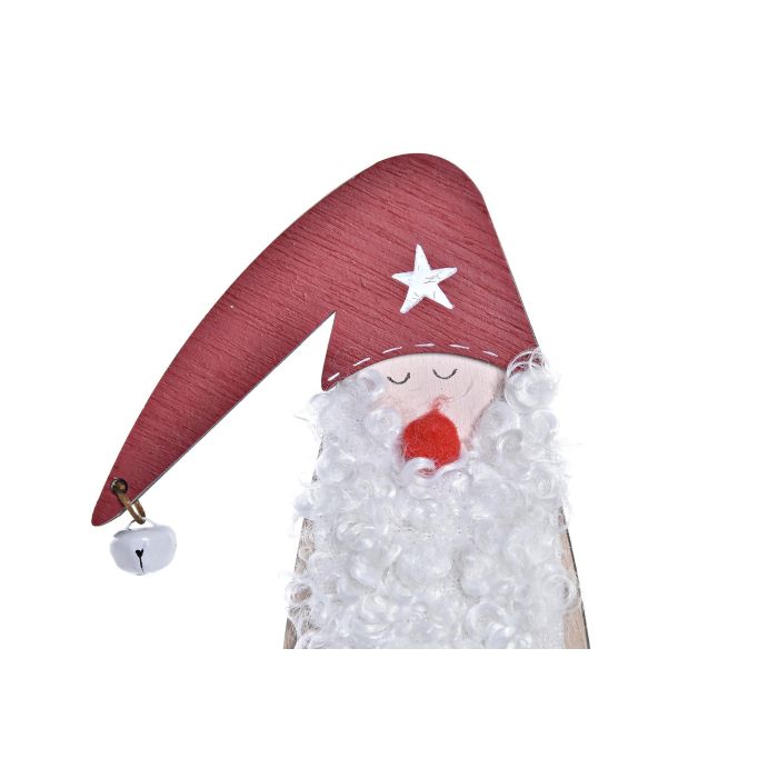 DKD Home Decor Figura Navidad Tradicional Papa Noel, MDF y Poliéster, Colores Surtidos, 4x26x11 cm, Pack de 8 Unidades 1