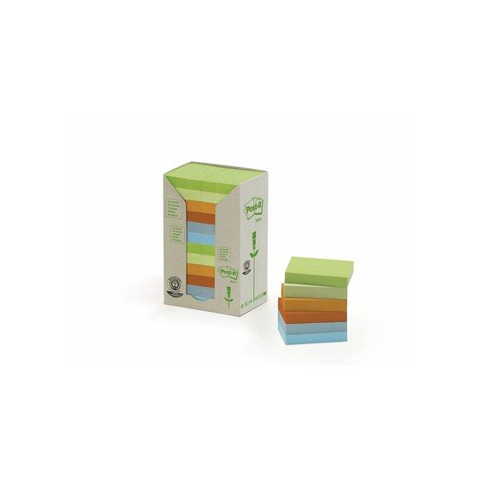Taco Notas Post-It Reciclados Arcoiris 653/1Rpt Torre 24 Blocs 100 Hjs (Set de 12)