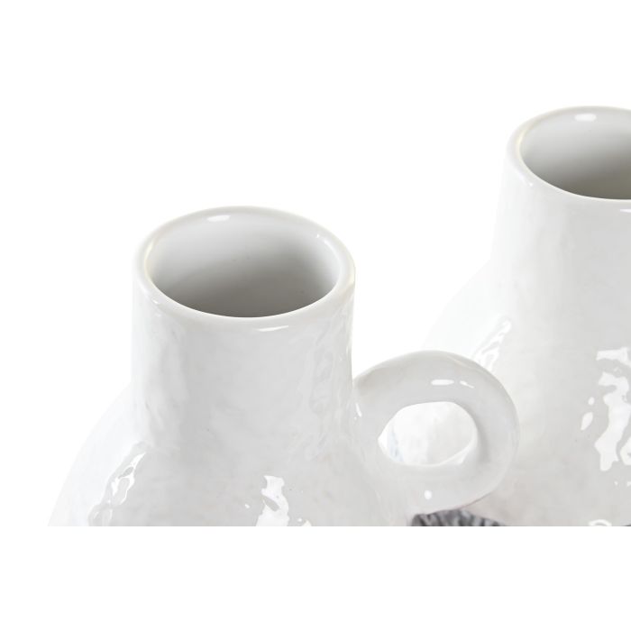 DKD Home Decor Jarrón Tricolor de Dolomita con Asa, 11 x 18 x 13 cm (4 Unidades) 2