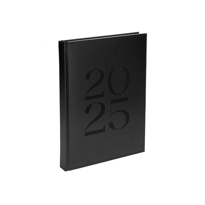 Agenda Encuadernada Liderpapel Creta 170x240 mm 2025 Dia Pagina Color Negro Papel 70 gr 4