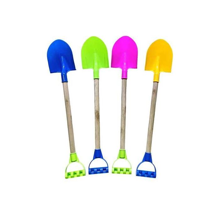 AVC Pala de Plástico con Mango de Madera de 62 cm, ideal para niños +10 meses 1