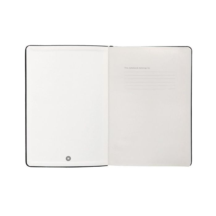 Cuaderno Con Gomilla Antartik Notes Tapa Dura A4 Hojas Rayas Negro 100 Hojas 80 gr Fsc 6