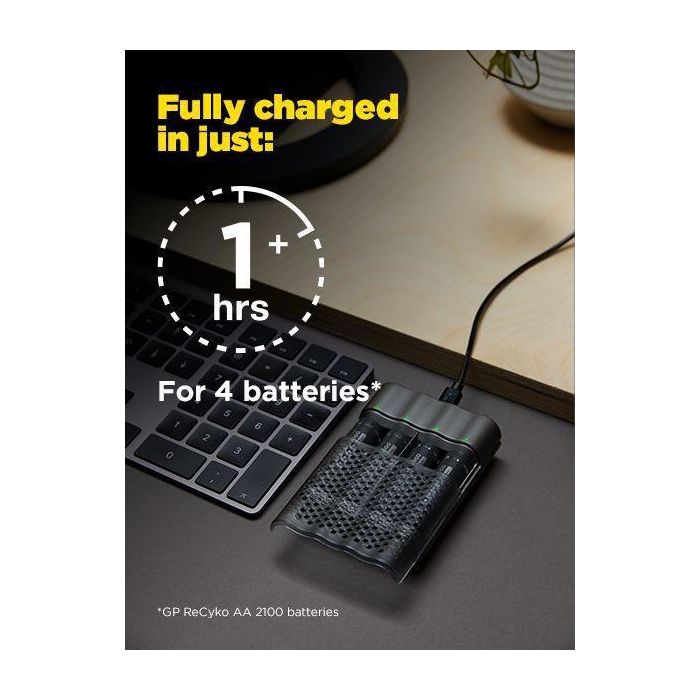 GP ReCyko Pro-Charger Dock incl. 2 x P461 Pro Charger + 8 AA Pro Photoflash Cargador de Baterías 10
