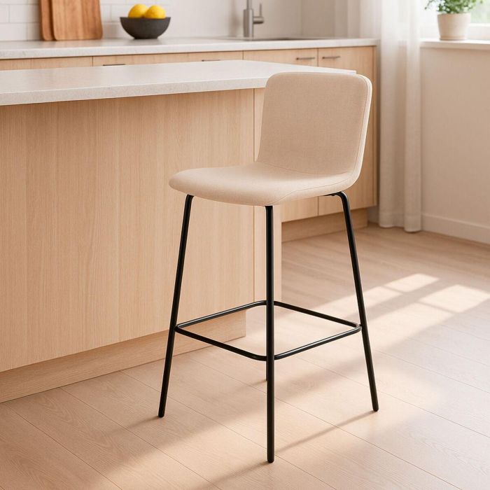Taburete Versa Beige Metal 44,5 X 93,5 X 51 CM 1 Taburete Versa Beige Metal 44,5 X 93,5 X 51 CM 1