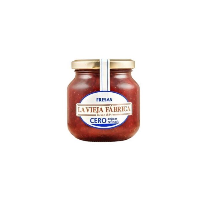 La Vieja Fábrica Mermelada de Fresa Cero Azúcar Refinado 280g, con endulzante 100% natural, sin conservantes ni colorantes