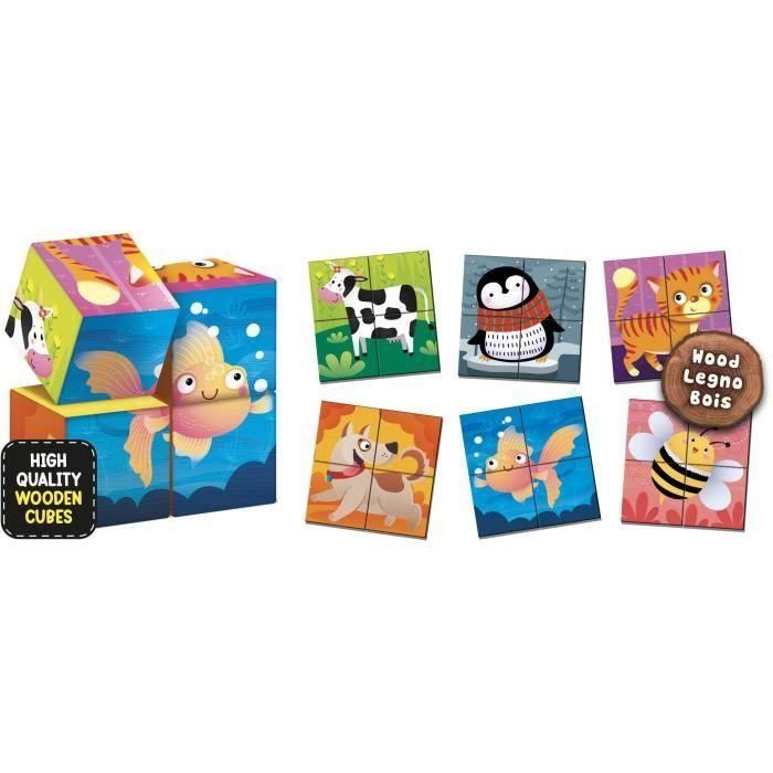 Juego de madera para animales y lógica - LISCIANI - Destreza y observación 2 Juego de madera para animales y lógica - LISCIANI - Destreza y observación 2