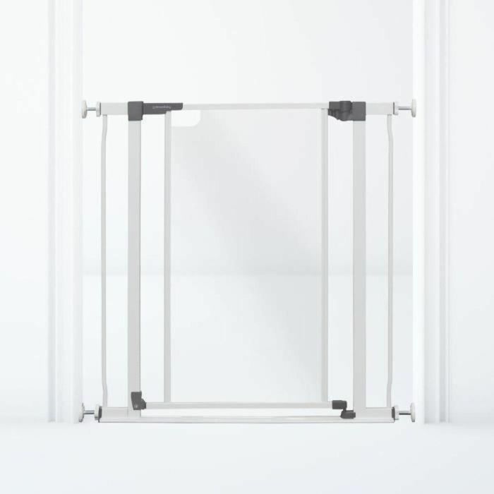 Dreambaby DRE9312742493271 Puerta de Seguridad con Panel Transparente, Función de Retención y Parte Inferior Anticaída, Blanca 6