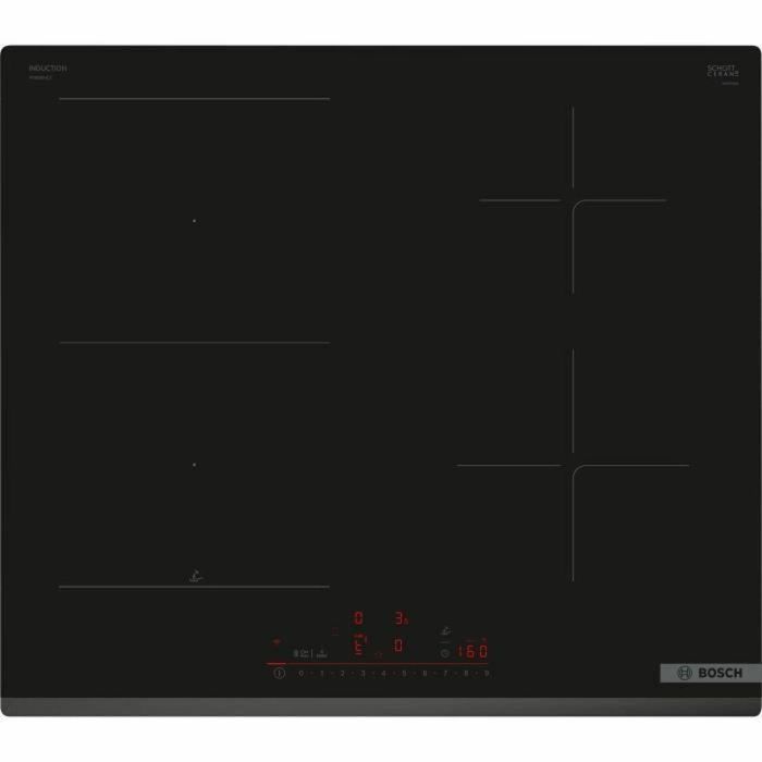 Bosch SER6 PVS63KHC1E Placa de Inducción de 60 cm Negra, 4 fuegos, Home Connect, 592x522 mm Bosch SER6 PVS63KHC1E Placa de Inducción de 60 cm Negra, 4 fuegos, Home Connect, 592x522 mm