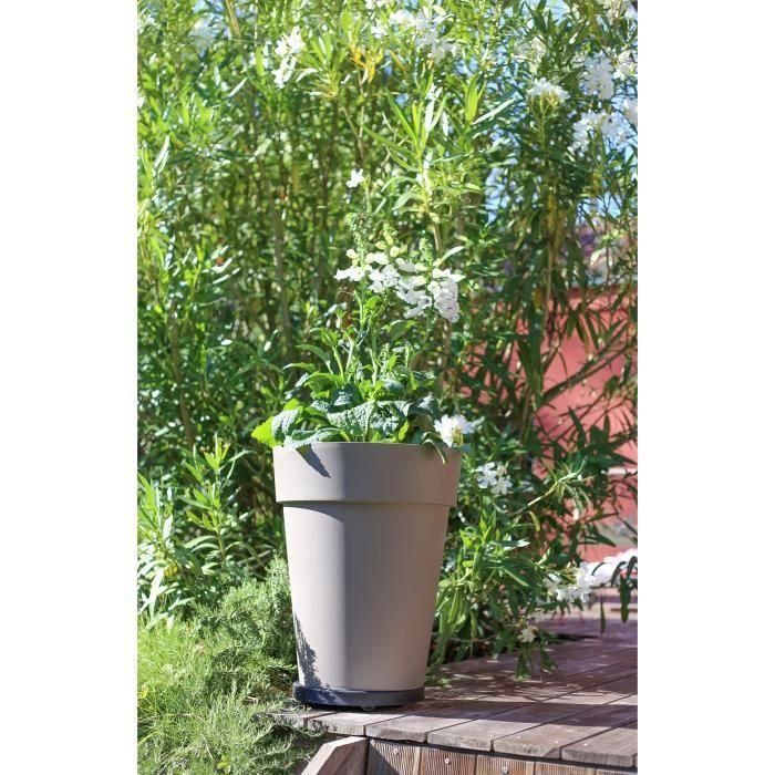 EDA AUC3086960211479 Maceta Garrón Toscano a Mitad de Camino Taupe Ø44x53cm 50L 2