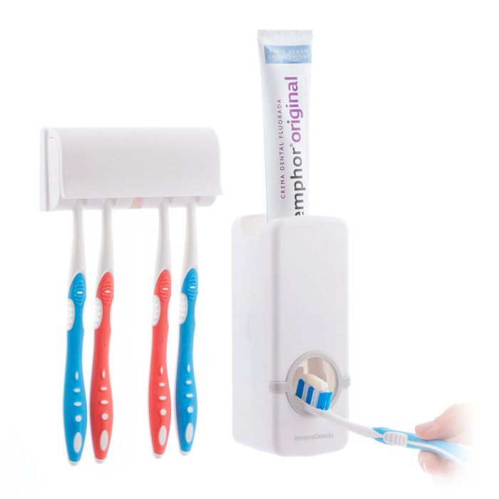 Dispensador de Pasta Dental con Soporte para Cepillos Diseeth InnovaGoods 1 Dispensador de Pasta Dental con Soporte para Cepillos Diseeth InnovaGoods 1