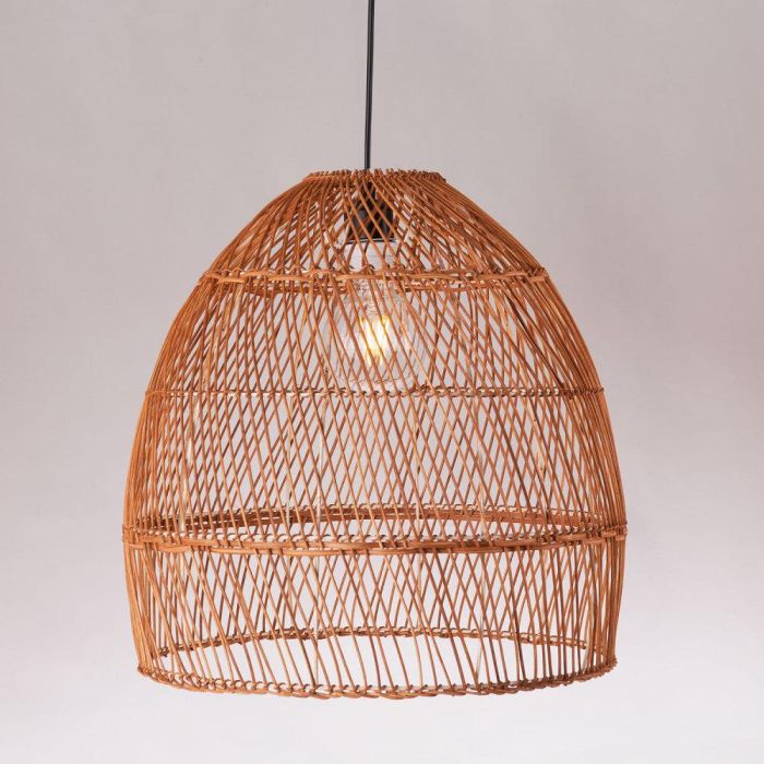 Lámpara Colgante Ratán Avondale SKD-P80043 Estilo Natural Boho Chic con Casquillo E27 - Iluminación Decorativa