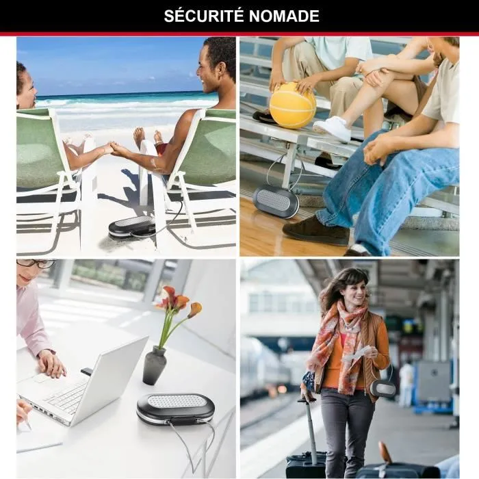 Master Lock Mini baúl de viaje portátil con cable de seguridad - Blanco 1 Master Lock Mini baúl de viaje portátil con cable de seguridad - Blanco 1