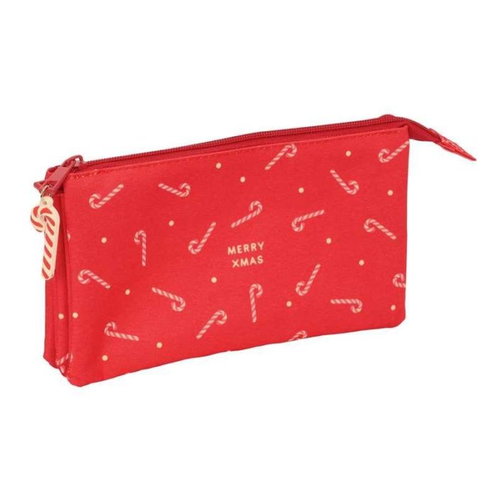 Safta Portatodo Triple Caramelos Merry Xmas 22x12x3cm