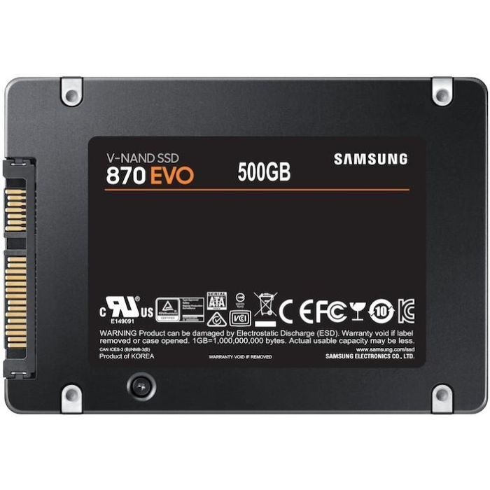 Samsung 870 EVO SSD Interno de Alto Rendimiento 500 GB 2.5" SATA III V-NAND, Lectura 560 MB/s, Escritura 530 MB/s, para PC/Portátil 4 Samsung 870 EVO SSD Interno de Alto Rendimiento 500 GB 2.5" SATA III V-NAND, Lectura 560 MB/s, Escritura 530 MB/s, para PC/Portátil 4