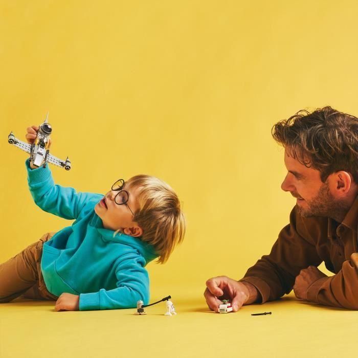 LEGO 75410 Caza Estelar N-1 de Mando y Grogu | Kit Juguete Construible Star Wars: The Mandalorian con El Mandaloriano, Grogu y R5-D4 4