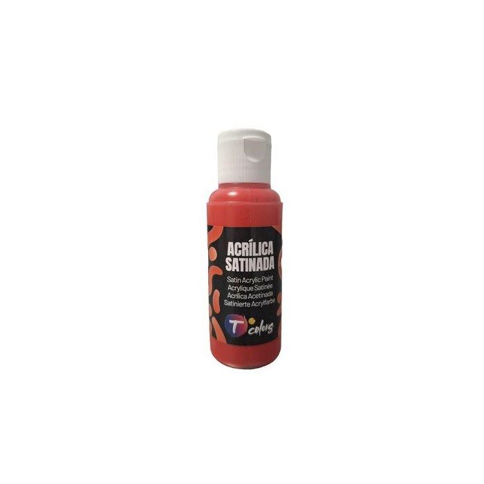 Pintura Acrilica Tcolors 80 Ml (Botella) Rojo