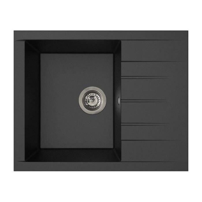 Stradour STR3660428009145 Fregadero Cocina Encastrable Resina SMC Negro Brillante Cubo 1C XS 62 x 50 cm Stradour STR3660428009145 Fregadero Cocina Encastrable Resina SMC Negro Brillante Cubo 1C XS 62 x 50 cm