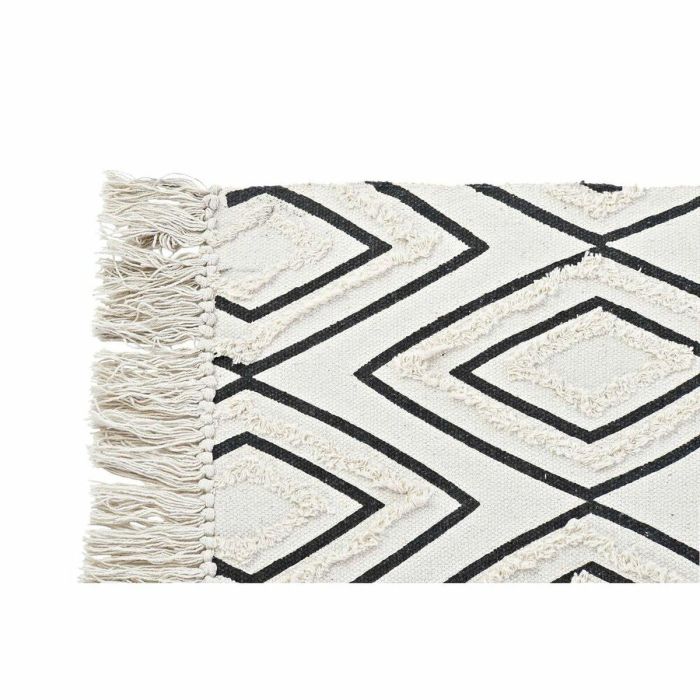 Alfombra Boho DKD Home Decor Blanco Negro 190 x 0.7 x 120 cm 3 Alfombra Boho DKD Home Decor Blanco Negro 190 x 0.7 x 120 cm 3