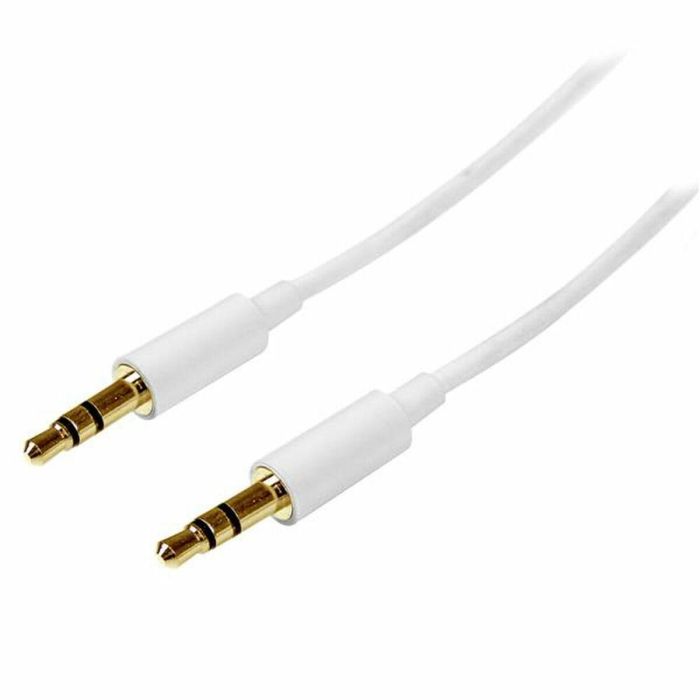 Cable Audio Jack (3,5 mm) Startech MU1MMMSWH Blanco 1 m Cable Audio Jack (3,5 mm) Startech MU1MMMSWH Blanco 1 m