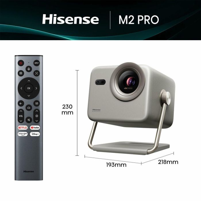 Hisense M2 Pro Proyector Smart UHD 4K (3840x2160) 3D Cine en Casa Gris con Wifi y Bluetooth 1 Hisense M2 Pro Proyector Smart UHD 4K (3840x2160) 3D Cine en Casa Gris con Wifi y Bluetooth 1