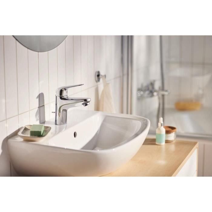 Mezclador monomando de lavabo - GROHE Swift - 24325001 - Cromo - Talla M - Ahorro de agua 1