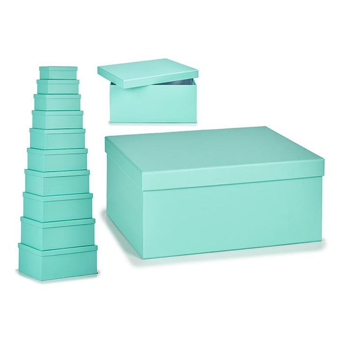 Set 10 Cajas de Cartón Azul Pastel Pincello 37.5x29x16.5 cm (2 Unidades) Set 10 Cajas de Cartón Azul Pastel Pincello 37.5x29x16.5 cm (2 Unidades)